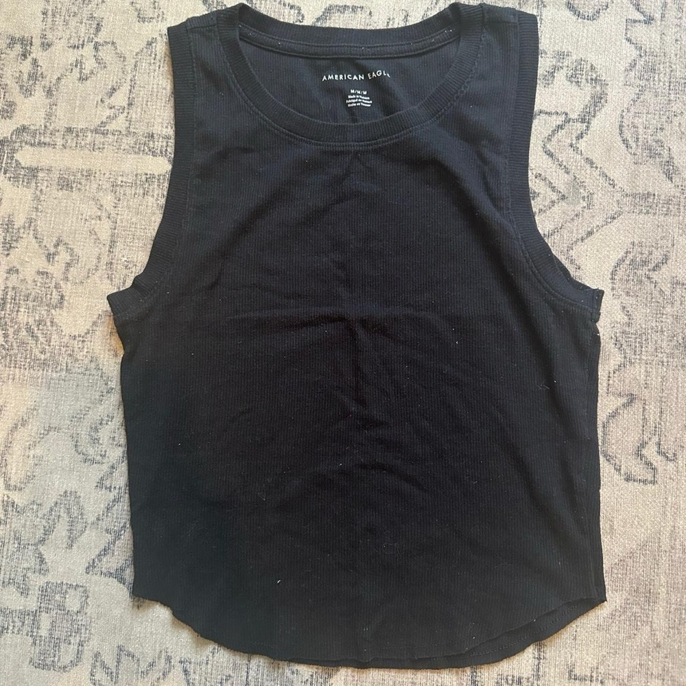 American Eagle Outfitters Black Muscle Tee